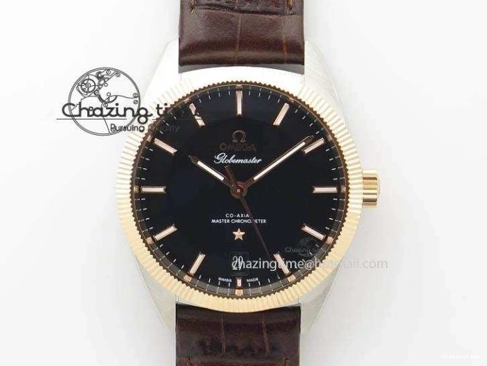 0513 Planet Ocean Master Chrono SS OM 1:1 Best Edition Black Dial On SS Bracelet A9900 V Fashionable 8113